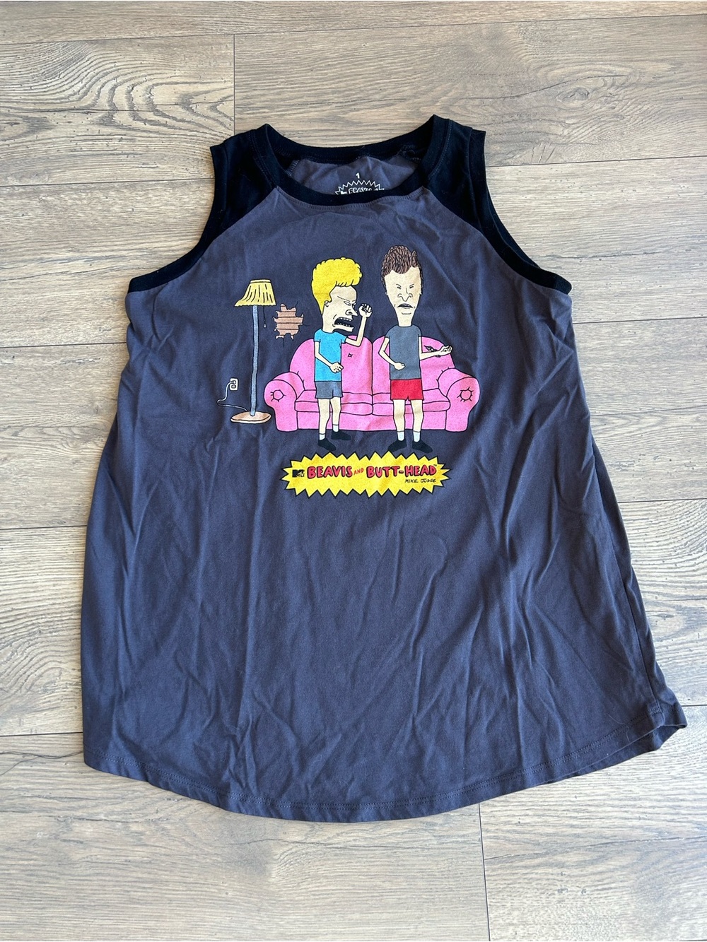 Beavis and Butt-Head Black Graphic Tank Top